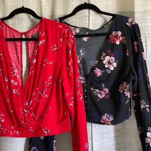 Bundle - Wild Fable Floral Crop Tops